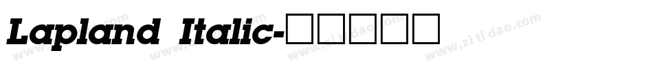 Lapland Italic字体转换